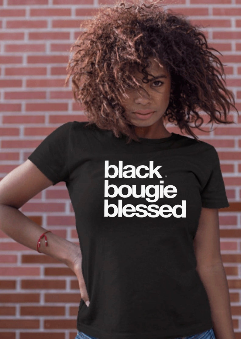 Black Bougie Blessed Graphic Women Tee