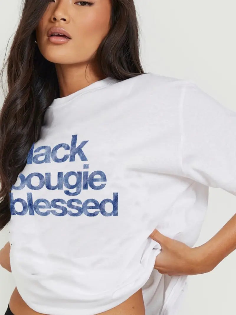 Black Bougie Blessed Graphic Women Tee